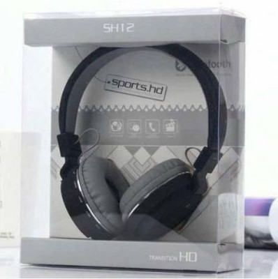 GUGGU WLK_423G_SH12 Over the head Bluetooth Headset Bluetooth(Black, On the Ear)