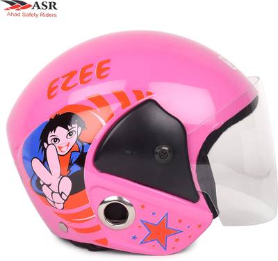 ASR Ahad Safety Riders EZEE HALF FACE KIDS boys and girls Pink