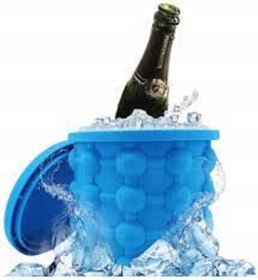 Cierie 1 L Silicone Portable Ice Bucket(Blue)