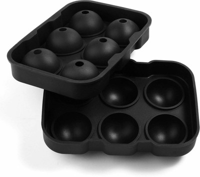 PAVITYAKSH 0.5 L Silicone Flexible Silicone Whiskey Ice Ball Maker Ice Bucket(Black)