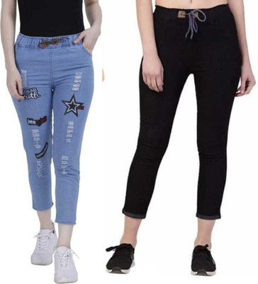 Aglobi Slim Women Multicolor Jeans(Pack of 2)