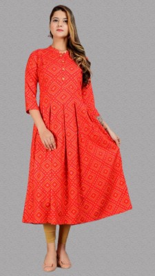 SHREE LIFESTYLE Women Printed A-line Kurta(Red)