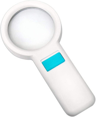 paliwalcreation 10 LED Light 5x Handheld Magnifier Illuminated Reading Magnifying Glass for Reading Books, Newspaper, Map, 82mm lens with 2 battery (pack of 1) up to 5x magnification (82mm) Magnifying Glass(White) paliwalcreation 10 LED Light 5x Handheld Magnifier Illuminated Reading Magnifying Glass for Reading Books, Newspaper, Map, 82mm lens with 2 battery (pack of 1) up to 5x magnification (82mm) Magnifying Glass(White)