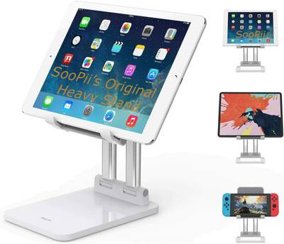 Soopii Desktop Tablet Stand Aluminum Stand Holder for Tablet Phone Up to 12.9 Inches Tablet Holder Mobile Holder