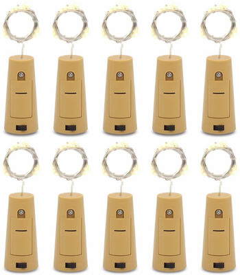 CANDLE 20 LEDs 1.98 m Yellow Steady String Rice Lights(Pack of 10)