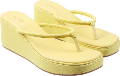 METRO Women Heels(Yellow , 7)