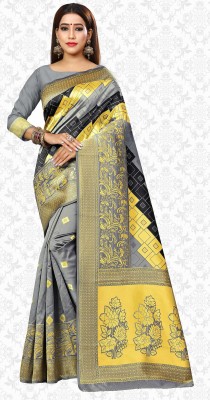 Divastri Woven Banarasi Art Silk Saree(Grey)