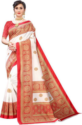 Vimalnath Synthetics Woven Mysore Art Silk Saree(Red)