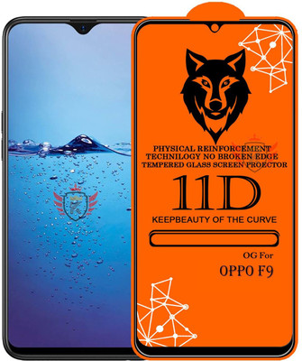 KING COVERS Edge To Edge Tempered Glass for Oppo F9(Pack of 1)
