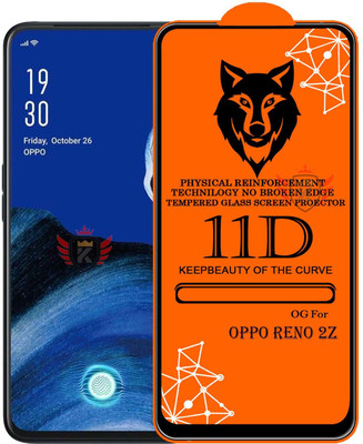 KING COVERS Edge To Edge Tempered Glass for OPPO Reno 2z(Pack of 1)