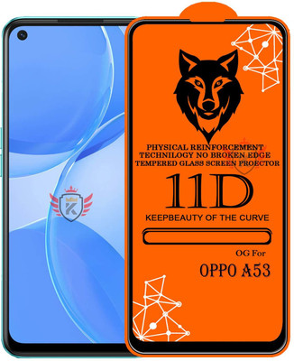 KING COVERS Edge To Edge Tempered Glass for OPPO-A53(Pack of 1)