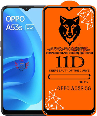KING COVERS Edge To Edge Tempered Glass for OPPO-A53s 5g(Pack of 1)