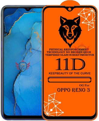 KING COVERS Edge To Edge Tempered Glass for OPPO RENO-3(Pack of 1)