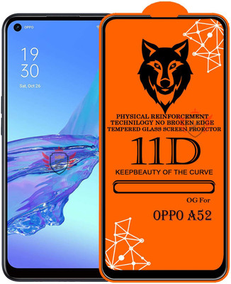 KING COVERS Edge To Edge Tempered Glass for OPPO-A52(Pack of 1)