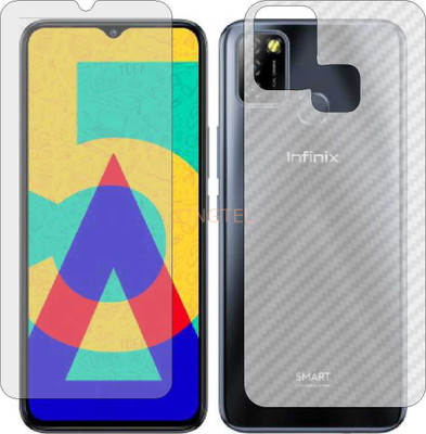 ZINGTEL Front and Back Screen Guard for Infinix Smart 5A X657C (Front Matte Finish & Back 3d Carbon Fiber)(Pack of 2)