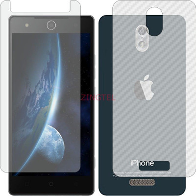ZINGTEL Front and Back Screen Guard for ITEL IT 1520 (Front Matte Finish & Back 3d Carbon Fiber)(Pack of 2)