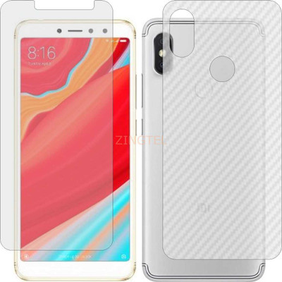 ZINGTEL Front and Back Screen Guard for XIAOMI REDMI S2 (Front Matte Finish & Back 3d Carbon Fiber)(Pack of 2)