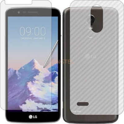ZINGTEL Front and Back Screen Guard for LG STYLUS 3 (Front Matte Finish & Back 3d Carbon Fiber)(Pack of 2)