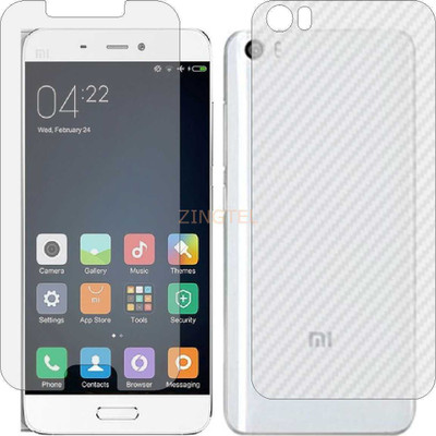 ZINGTEL Front and Back Screen Guard for XIAOMI REDMI MI5 (Front Matte Finish & Back 3d Carbon Fiber)(Pack of 2)