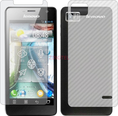 ZINGTEL Front and Back Screen Guard for LENOVO K860 (Front Matte Finish & Back 3d Carbon Fiber)(Pack of 2)