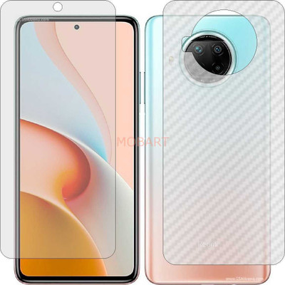 MOBART Front and Back Tempered Glass for XIAOMI MI NOTE 9 PRO 5G (Front Matte Finish & Back 3d Carbon Fiber)(Pack of 2)