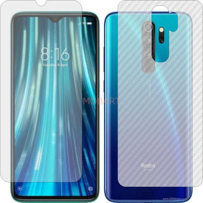 MOBART Front and Back Tempered Glass for MI NOTE 8 PRO (Front Matte Finish & Back 3d Carbon Fiber)(Pack of 2)
