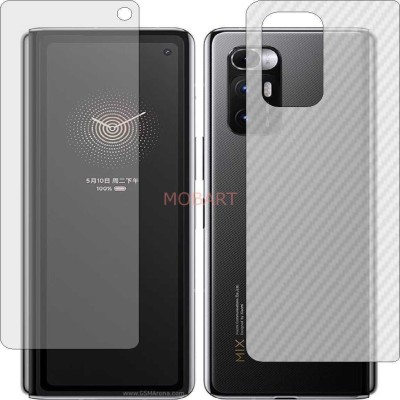 MOBART Front and Back Tempered Glass for REDMI MIX FOLD (Front Matte Finish & Back 3d Carbon Fiber)(Pack of 2)