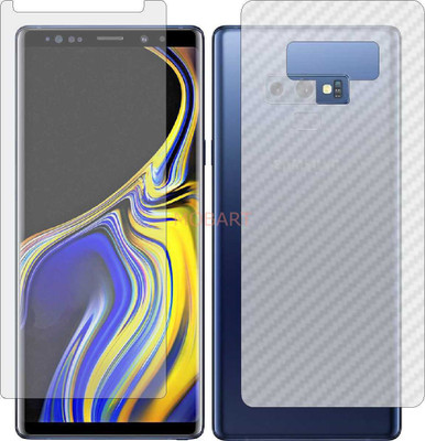 MOBART Front and Back Tempered Glass for SAMSUNG N960F GALAXY NOTE 9 (Front Matte Finish & Back 3d Carbon Fiber)(Pack of 2)