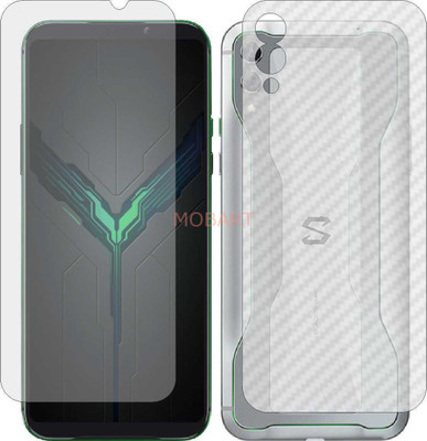 MOBART Front and Back Tempered Glass for REDMI BLACK SHARK 2 (Front Matte Finish & Back 3d Carbon Fiber)(Pack of 2)
