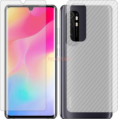MOBART Front and Back Tempered Glass for MI NOTE 10 LITE (Front Matte Finish & Back 3d Carbon Fiber)(Pack of 2)
