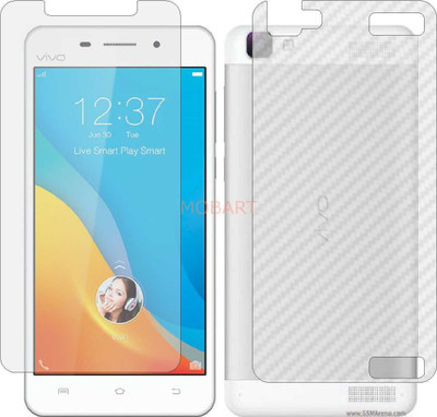 MOBART Front and Back Tempered Glass for VIVO Y37 (Front Matte Finish & Back 3d Carbon Fiber)(Pack of 2)