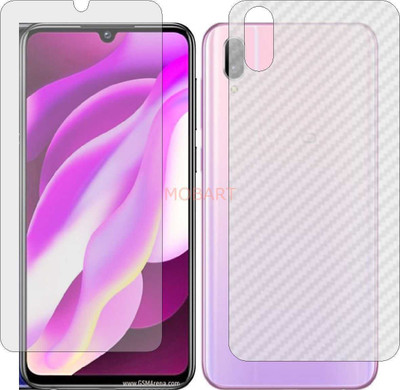 MOBART Front and Back Tempered Glass for VIVO Y97 (Front Matte Finish & Back 3d Carbon Fiber)(Pack of 2)