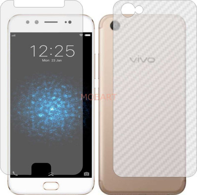 MOBART Front and Back Tempered Glass for VIVO V5 PLUS 1611 (Front Matte Finish & Back 3d Carbon Fiber)(Pack of 2)