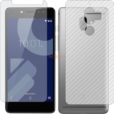 MOBART Front and Back Tempered Glass for 10.OR G BEYOND BLACK4GB (Front Matte Finish & Back 3d Carbon Fiber)(Pack of 2)