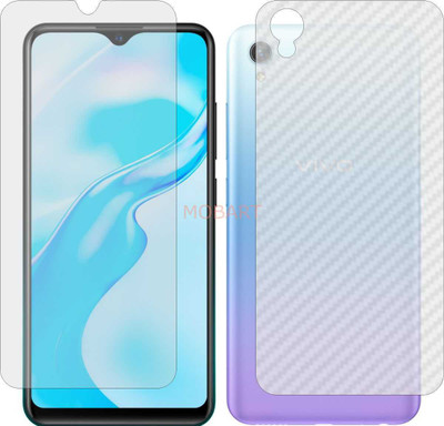 MOBART Front and Back Tempered Glass for VIVO Y1S (Front Matte Finish & Back 3d Carbon Fiber)(Pack of 2)