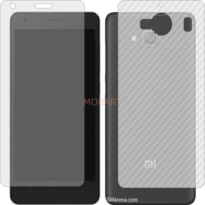 MOBART Front and Back Tempered Glass for XIAOMI REDMI NOTE 2 PRIME (Front Matte Finish & Back 3d Carbon Fiber)(Pack of 2)