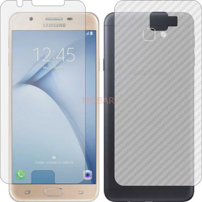 MOBART Front and Back Tempered Glass for SAMSUNG ON NXT (Front Matte Finish & Back 3d Carbon Fiber)(Pack of 2)