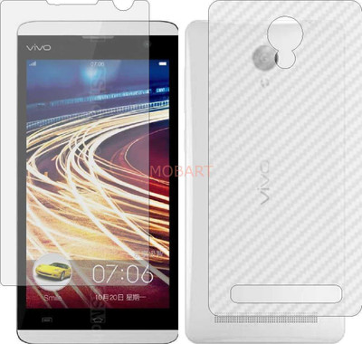 MOBART Front and Back Tempered Glass for VIVO Y28L (Front Matte Finish & Back 3d Carbon Fiber)(Pack of 2)