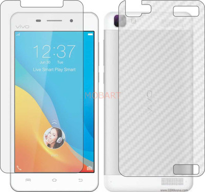 MOBART Front and Back Tempered Glass for VIVO V1 MAX (Front Matte Finish & Back 3d Carbon Fiber)(Pack of 2)