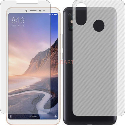 MOBART Front and Back Tempered Glass for XIAOMI MI MAX 3 (Front Matte Finish & Back 3d Carbon Fiber)(Pack of 2)