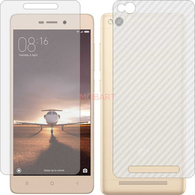 MOBART Front and Back Tempered Glass for XIAOMI MI 3S (Front Matte Finish & Back 3d Carbon Fiber)(Pack of 2)