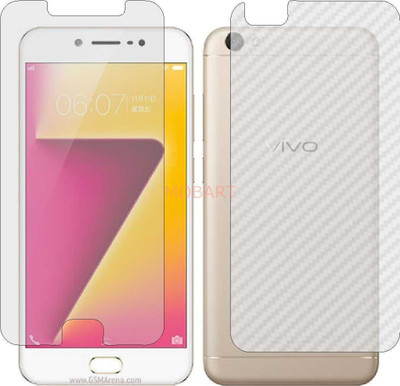 MOBART Front and Back Tempered Glass for VIVO Y69 (Front Matte Finish & Back 3d Carbon Fiber)(Pack of 2)