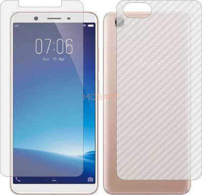 MOBART Front and Back Tempered Glass for VIVO Y71I (Front Matte Finish & Back 3d Carbon Fiber)(Pack of 2)