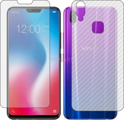 MOBART Front and Back Tempered Glass for VIVO Z1 (Front Matte Finish & Back 3d Carbon Fiber)(Pack of 2)