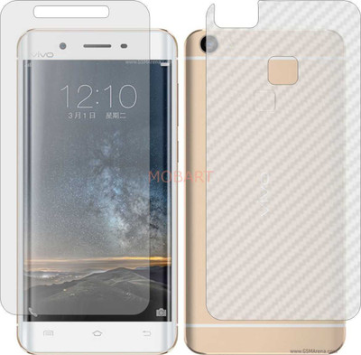 MOBART Front and Back Tempered Glass for VIVO XPLAY 5 (Front Matte & Back 3d Carbon Fiber)(Pack of 2)