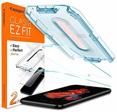 Spigen Screen Guard for Apple iPhone 8, Apple iPhone 7(Pack of 2)