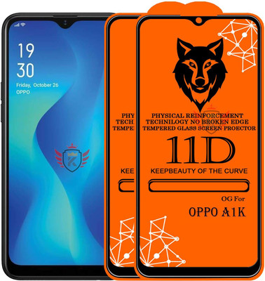 KING COVERS Tempered Glass Guard for OPPO-A1K(Pack of 2)