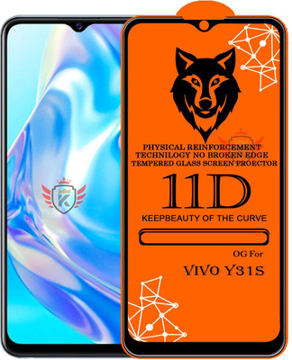 KING COVERS Edge To Edge Tempered Glass for VIVO-Y31S(Pack of 1)
