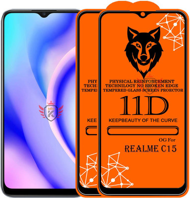 KING COVERS Tempered Glass Guard for REALME-C15(Pack of 2)