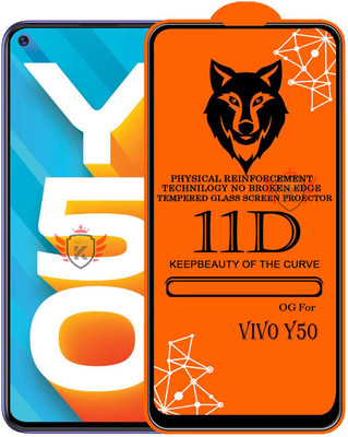 KING COVERS Edge To Edge Tempered Glass for VIVO-Y50(Pack of 1)